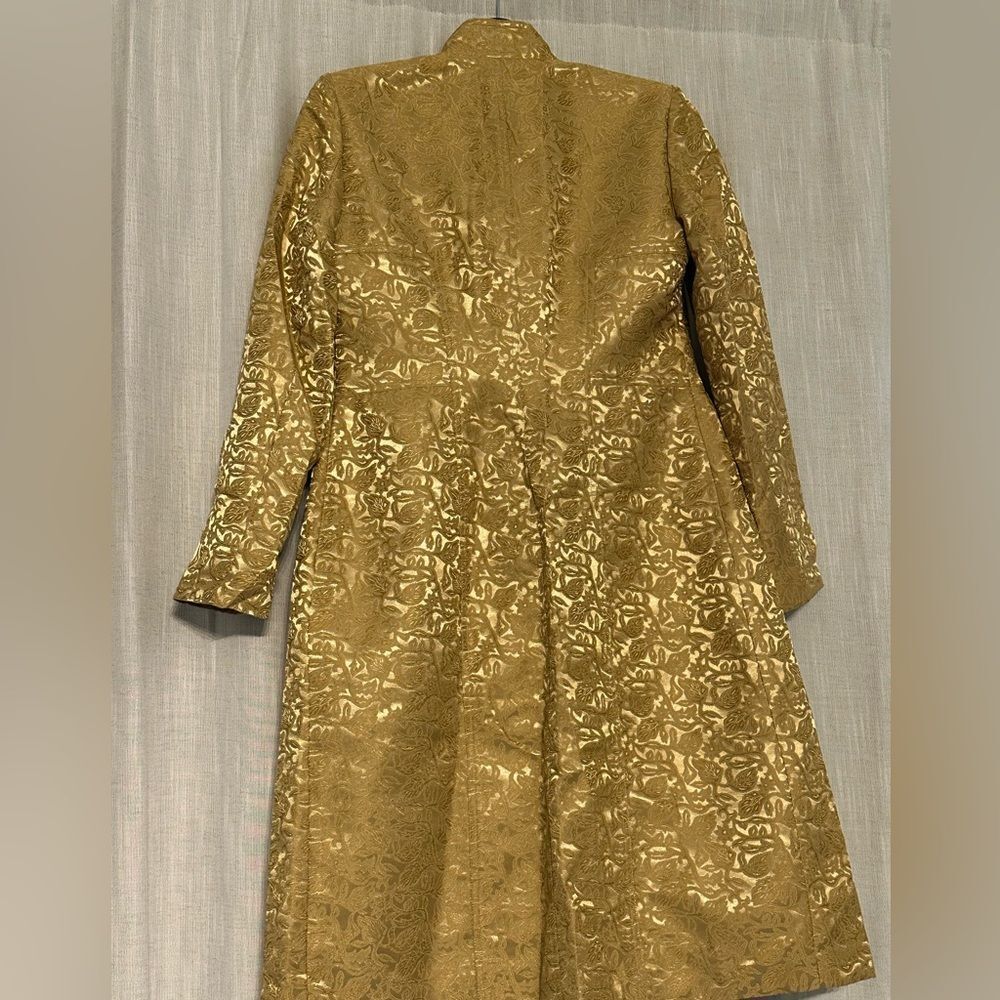 Anne Klein - Gold Tailored Trench and Skirt Suit set - Picture 6 of 16